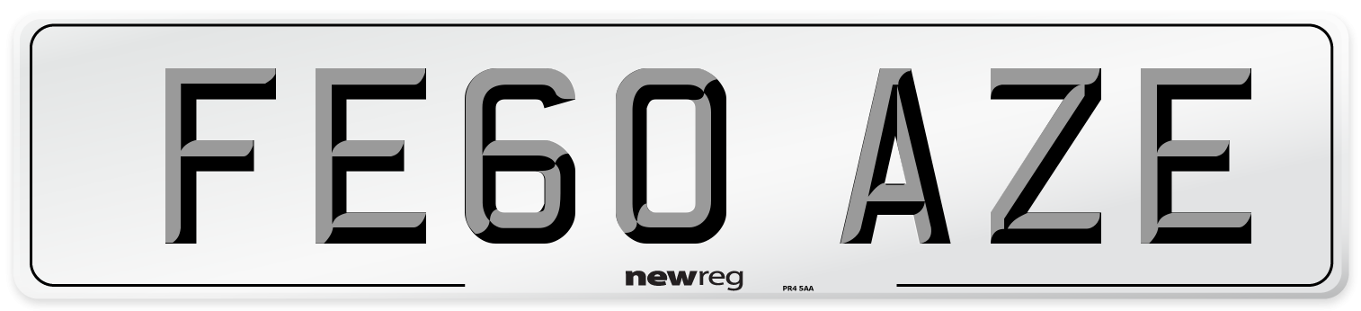 FE60 AZE Number Plate from New Reg